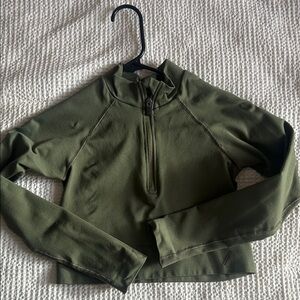 Tala Olive Green Women's Crop Top